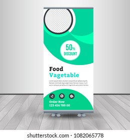 Business Roll Up. Standee Design. Banner Template. Vector illustration