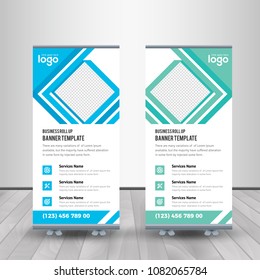 Business Roll Up. Standee Design. Banner Template. Vector illustration