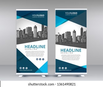 Business Roll Up. Standee Design. Banner Template. Presentation and Brochure. Vector illustration - Vector