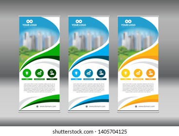 Business Roll Up. Standee Design. Banner Template. Presentation and Brochure Flyer.