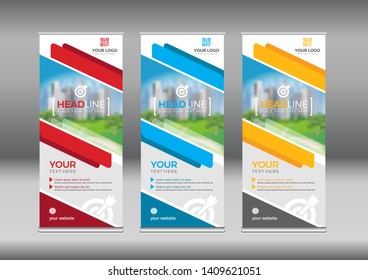 Business Roll Up. Standee Design. Banner Template. Presentation and Brochure Flyer.