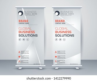 Business Roll Up. Standee Design. Banner Template Modern Minimal. Presentation and Brochure. Vector illustration - Vector