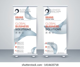 Business Roll Up. Standee Design. Banner Template Modern Minimal. Presentation and Brochure. Vector illustration - Vector