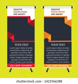 Business Roll Up. Standee Design. Banner Template. Presentation and Brochure Flyer. Vector illustration - Vector 