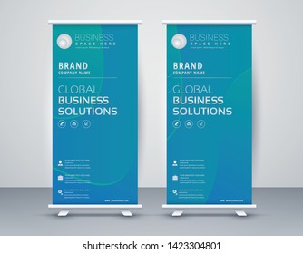 Business Roll Up. Standee Design. Banner Template Modern Minimal. Presentation and Brochure. Vector illustration - Vector