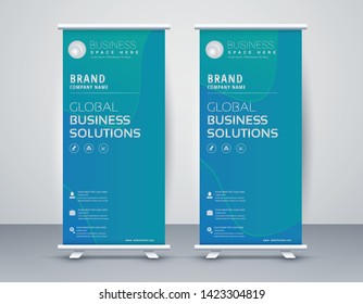 Business Roll Up. Standee Design. Banner Template Modern Minimal. Presentation and Brochure. Vector illustration - Vector