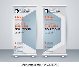 Business Roll Up. Standee Design. Banner Template Modern Minimal. Presentation and Brochure. Vector illustration - Vector