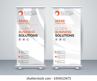 Business Roll Up. Standee Design. Banner Template Modern Minimal. Presentation and Brochure. Vector illustration - Vector
