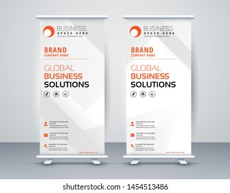 Business Roll Up. Standee Design. Banner Template Modern Minimal. Presentation and Brochure. Vector illustration - Vector