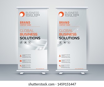 Business Roll Up. Standee Design. Banner Template Modern Minimal. Presentation and Brochure. Vector illustration - Vector