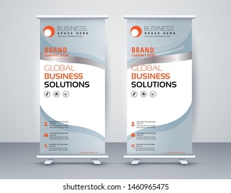 Business Roll Up. Standee Design. Banner Template Modern Minimal. Presentation and Brochure. Vector illustration - Vector
