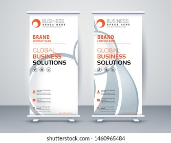 Business Roll Up. Standee Design. Banner Template Modern Minimal. Presentation and Brochure. Vector illustration - Vector