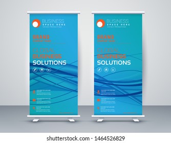 Business Roll Up. Standee Design. Banner Template Modern Minimal. Presentation and Brochure. Vector illustration - Vector