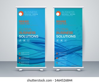 Business Roll Up. Standee Design. Banner Template Modern Minimal. Presentation and Brochure. Vector illustration - Vector