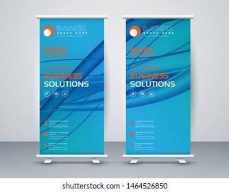 Business Roll Up. Standee Design. Banner Template Modern Minimal. Presentation and Brochure. Vector illustration - Vector