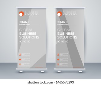 Business Roll Up. Standee Design. Banner Template Modern Minimal. Presentation and Brochure. Vector illustration - Vector