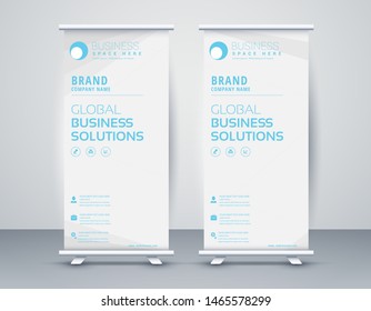 Business Roll Up. Standee Design. Banner Template Modern Minimal. Presentation and Brochure. Vector illustration - Vector