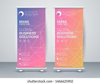Business Roll Up. Standee Design. Banner Template Modern Minimal. Presentation and Brochure. Vector illustration - Vector
