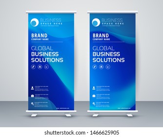 Business Roll Up. Standee Design. Banner Template Modern Minimal. Presentation and Brochure. Vector illustration - Vector