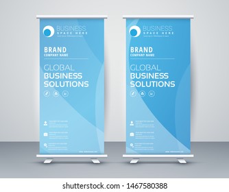 Business Roll Up. Standee Design. Banner Template Modern Minimal. Presentation and Brochure. Vector illustration - Vector