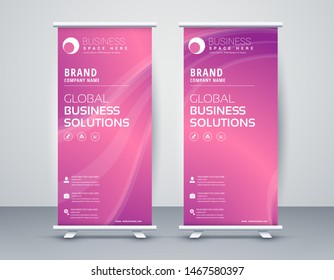 Business Roll Up. Standee Design. Banner Template Modern Minimal. Presentation and Brochure. Vector illustration - Vector