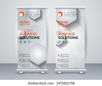Business Roll Up. Standee Design. Banner Template Modern Minimal. Presentation and Brochure. Vector illustration - Vector