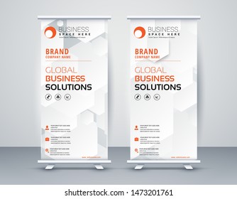 Business Roll Up. Standee Design. Banner Template Modern Minimal. Presentation and Brochure. Vector illustration - Vector