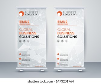 Business Roll Up. Standee Design. Banner Template Modern Minimal. Presentation and Brochure. Vector illustration - Vector