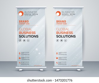 Business Roll Up. Standee Design. Banner Template Modern Minimal. Presentation and Brochure. Vector illustration - Vector