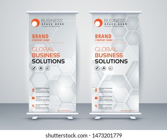 Business Roll Up. Standee Design. Banner Template Modern Minimal. Presentation and Brochure. Vector illustration - Vector