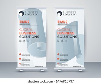 Business Roll Up. Standee Design. Banner Template Modern Minimal. Presentation and Brochure. Vector illustration - Vector