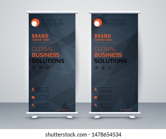 Business Roll Up. Standee Design. Banner Template Modern Minimal. Presentation and Brochure. Vector illustration - Vector