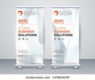Business Roll Up. Standee Design. Banner Template Modern Minimal. Presentation and Brochure. Vector illustration - Vector