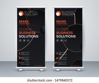 Business Roll Up. Standee Design. Banner Template Modern Minimal. Presentation and Brochure. Vector illustration - Vector