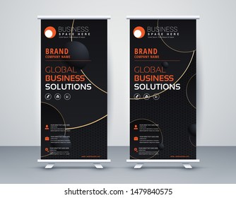 Business Roll Up. Standee Design. Banner Template Modern Minimal. Presentation and Brochure. Vector illustration - Vector