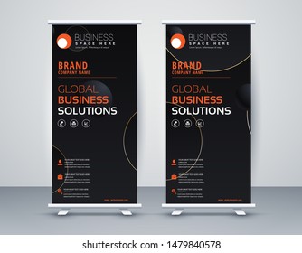 Business Roll Up. Standee Design. Banner Template Modern Minimal. Presentation and Brochure. Vector illustration - Vector