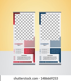 business roll up. Standee design. Banner template modern minimal. Presentation
and Brochure. Vector Illustration - vector