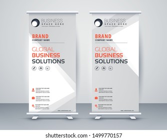 Business Roll Up. Standee Design. Banner Template Modern Minimal. Presentation and Brochure. Vector illustration - Vector