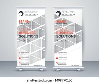 Business Roll Up. Standee Design. Banner Template Modern Minimal. Presentation and Brochure. Vector illustration - Vector