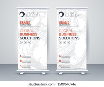 Business Roll Up. Standee Design. Banner Template Modern Minimal. Presentation and Brochure. Vector illustration - Vector
