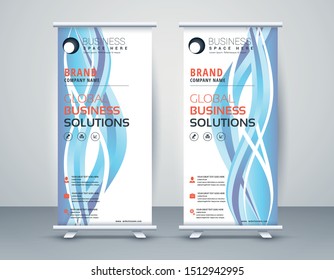 Business Roll Up. Standee Design. Banner Template Modern Minimal. Presentation and Brochure. Vector illustration - Vector