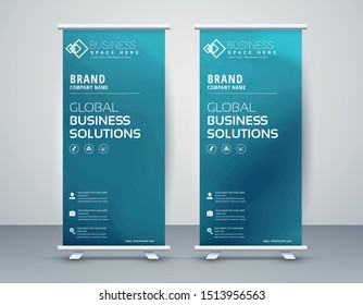 Business Roll Up. Standee Design. Banner Template Modern Minimal. Presentation and Brochure. Vector illustration - Vector