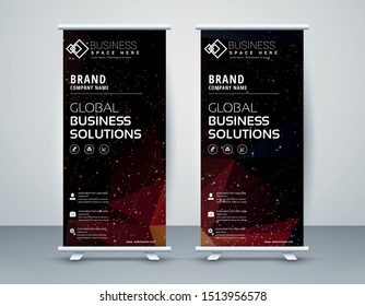 Business Roll Up. Standee Design. Banner Template Modern Minimal. Presentation and Brochure. Vector illustration - Vector