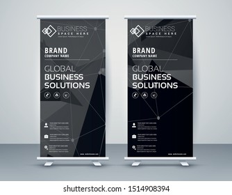 Business Roll Up. Standee Design. Banner Template Modern Minimal. Presentation and Brochure. Vector illustration - Vector