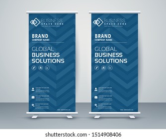Business Roll Up. Standee Design. Banner Template Modern Minimal. Presentation and Brochure. Vector illustration - Vector