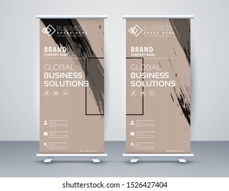 Business Roll Up. Standee Design. Banner Template Modern Minimal. Presentation and Brochure. Vector illustration - Vector