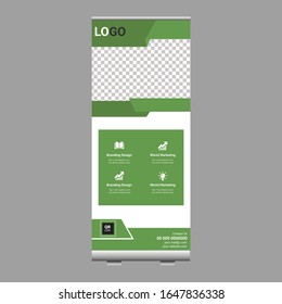 Business Roll Up. Standee Design. Banner Template. Presentation and Brochure. Vector illustration