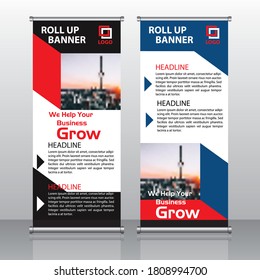 Business Roll Up. Standee Design. Banner Template. Presentation and Brochure Flyer. Vector illustration