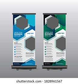 Business Roll Up. Standee Design. Banner Template. Vector illustration