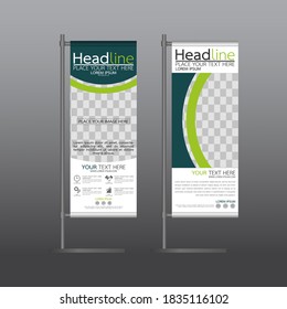 Business Roll Up. Standee Design. Banner Template. Presentation and Brochure Flyer. Vector illustration